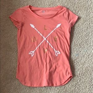 Short Sleeve Coral/Pink Graphic T-Shirt